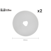 Olfa Blade Replacement - 60mm -  2 Pack