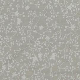 Quilt Backing - Flutter Quilt Backing Fabric - 280 Width Printed - White on Grey