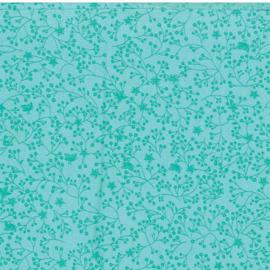 TRIPLE S - Flutter Quilt Backing Fabric - 280Cm Width Printed - aqua blue
