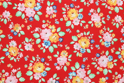 Riley Blake Printed Cotton - Serene Red 112cm