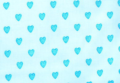 Riley Blake Printed Cotton - Love Story Aqua 112cm