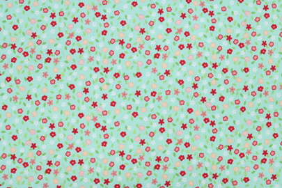 Riley Blake Printed Cotton - Allover Floral Aqua 112cm