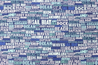 Riley Blake Printed Cotton - All Aboard Navy 112cm