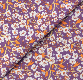 Floral Collection - 100% Cott 140Cm Width - Oriental Purple